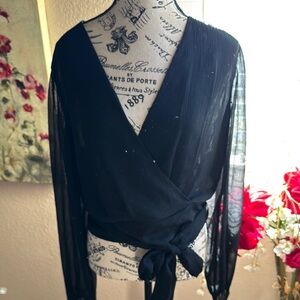 BRAND NEW Express Black Wrap Top